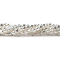 3mm Sterling Silver Plain Cube 8 inch 65 beads