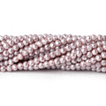 3mm Teal Rose Shell Pearl micro faceted round beads 13 inch 133 pieces