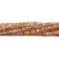 3mm Yellow Orange Sapphire Faceted Rondelle Beads 16 inch 280 pieces
