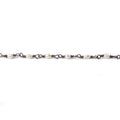 3x2mm White Rice Pearl Black Gold .925 Silver Chain by the foot 36 pieces