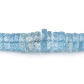 4-12mm Brazilian Aquamarine Faceted Heishi Beads 18 inch 178 pieces AAA