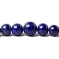 6-12mm Lapis Lazuli Plain Round Beads 18 inch 55 pieces