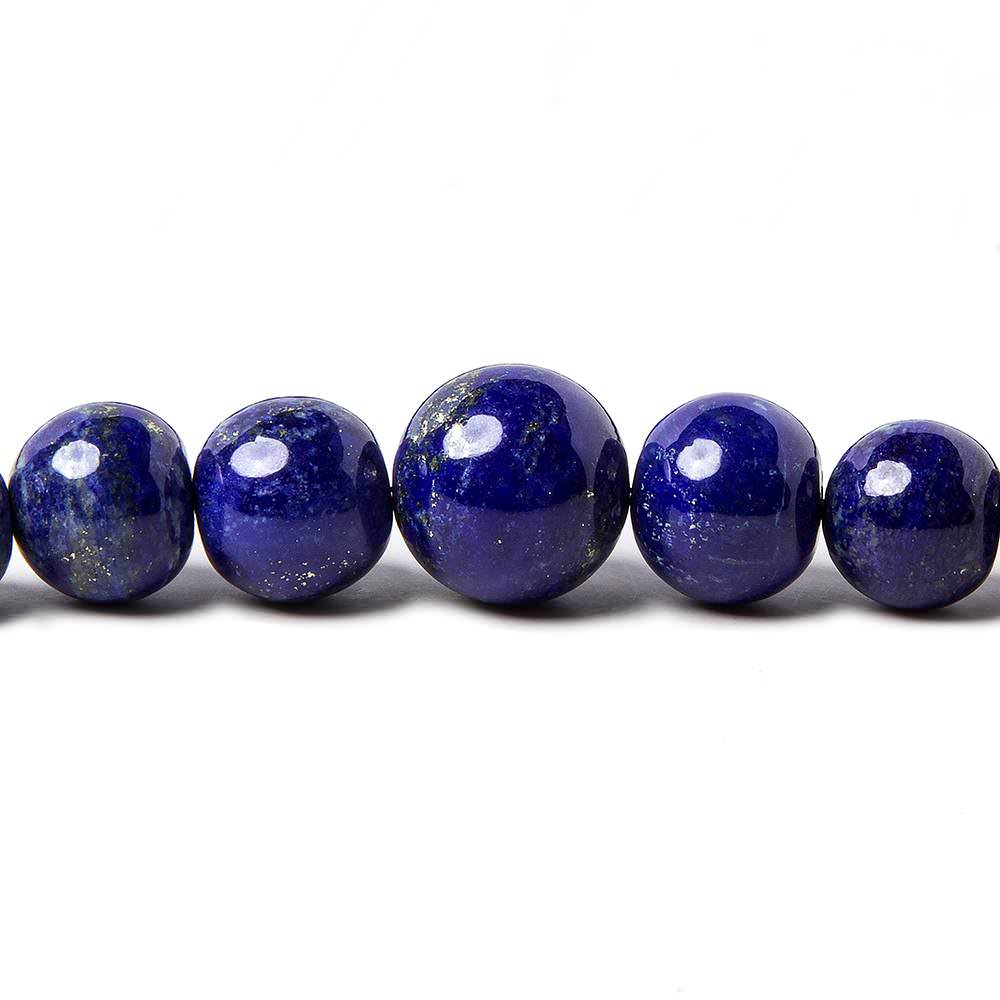 6-12mm Lapis Lazuli Plain Round Beads 18 inch 55 pieces