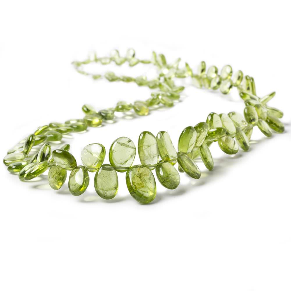 4-12mm Peridot Top Drill Plain Slice 17 inch 115 pieces
