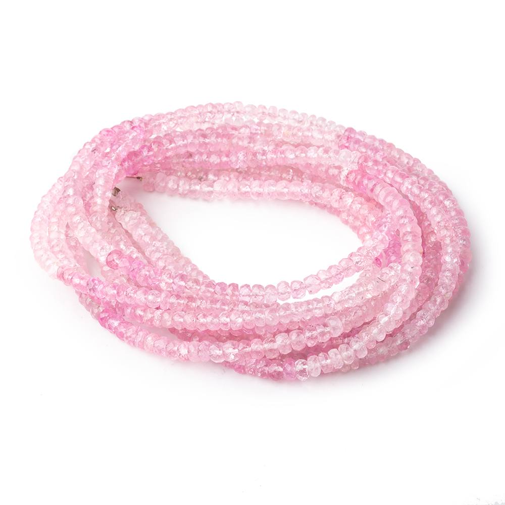 4-4.5mm Pink Burmese Tourmaline Faceted Rondelle Beads 16 inch 142 pieces AAA