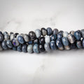 4-5.5 mm Blue Grey Australian Opal Plain Rondelles 18 inch 148 beads A