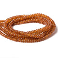 4-5mm Mandarin Garnet Plain Rondelle 15.5 inch 124 pieces
