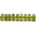 5.5-6.5mm Afghani Peridot faceted rondelles 18 inch 128 beads AAA
