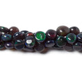 4 - 6mm Blue Ethiopian Opal Plain Coin Beads 18 inch 84 pieces