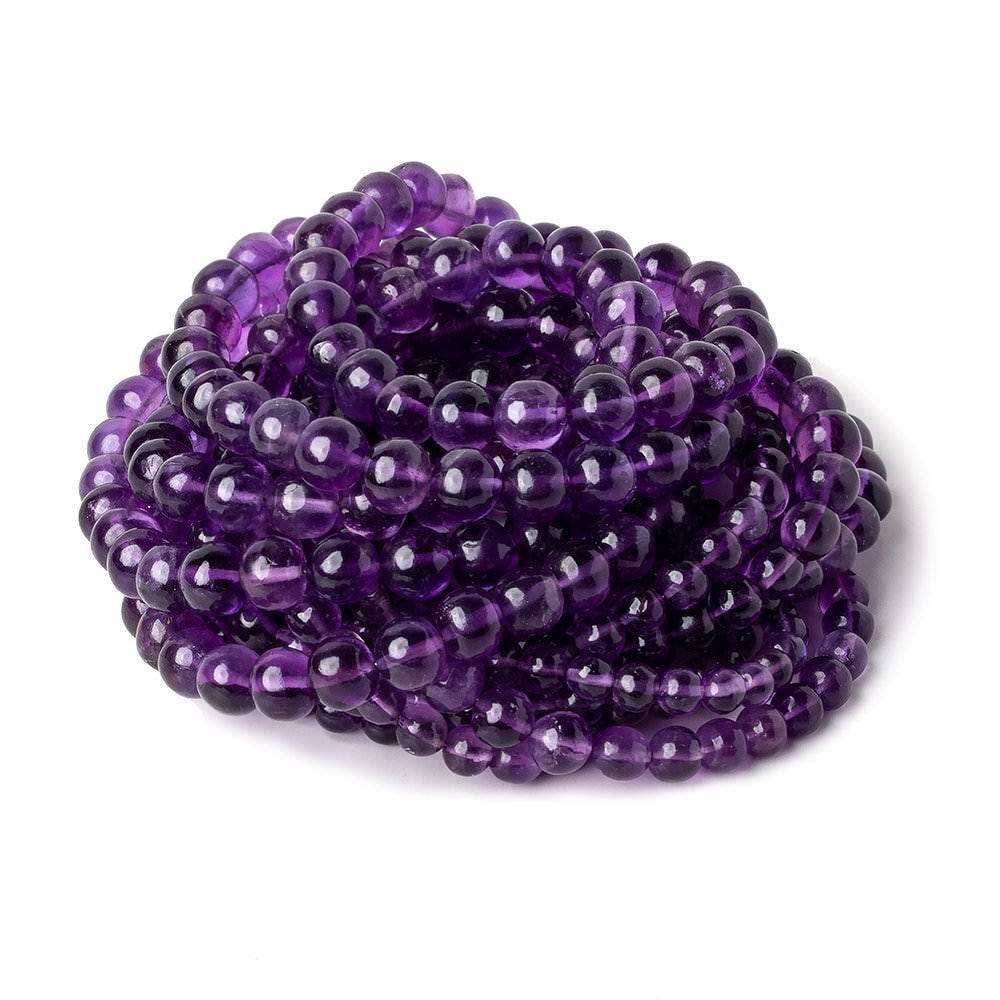 4-7.5mm Amethyst plain rounds 18 inch 80 pieces