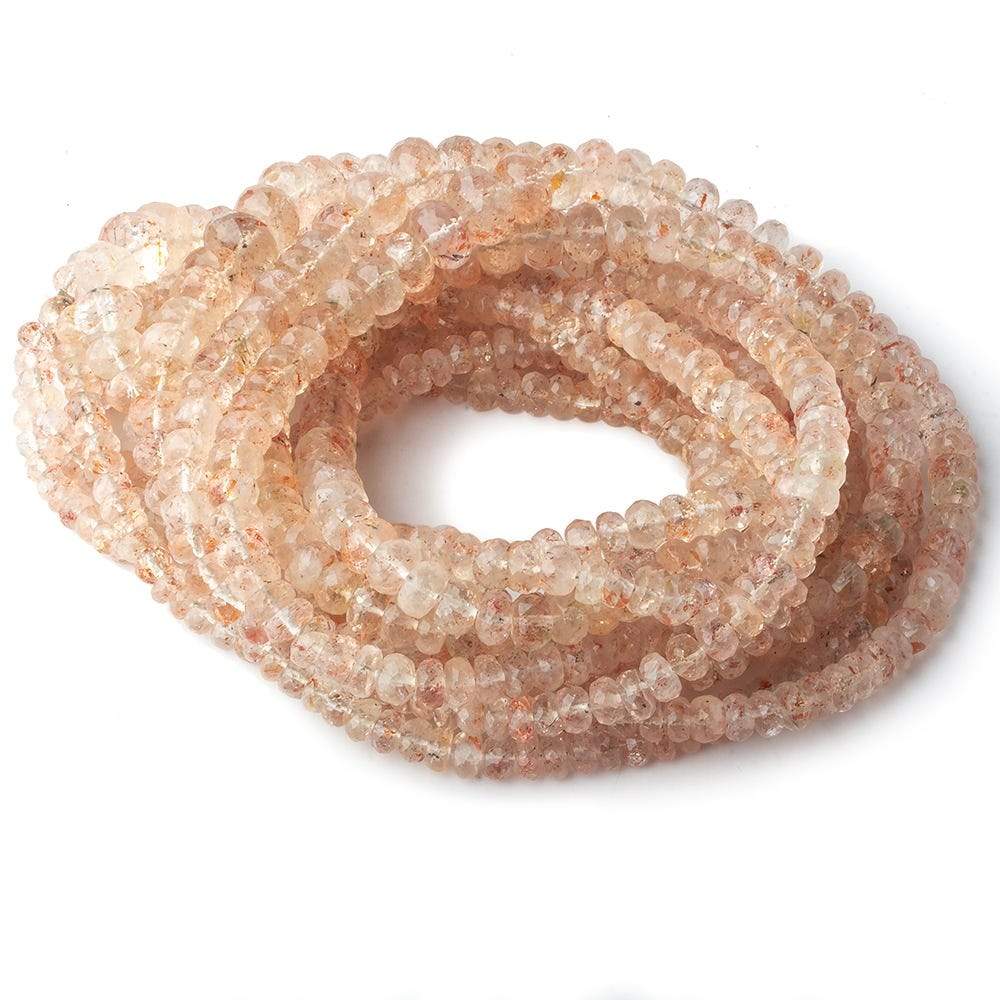 4-7.5mm Oregon Sunstone faceted rondelle beads 18 inch 133 pieces AA