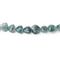 4-7mm Bi-Color Indicolite Tourmaline Faceted Heart 15.5 inch 78 Beads
