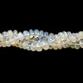 4-7mm White Ethiopian Opal Plain Rondelle beads 18 inch 146 pieces