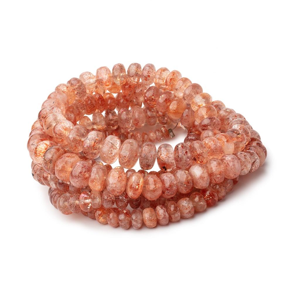 4-8mm Sunstone Plain Rondelle Beads 17 inch 115 pieces