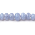 4-9mm Namibian Blue Chalcedony faceted rondelles 18 inch 115 beads AA