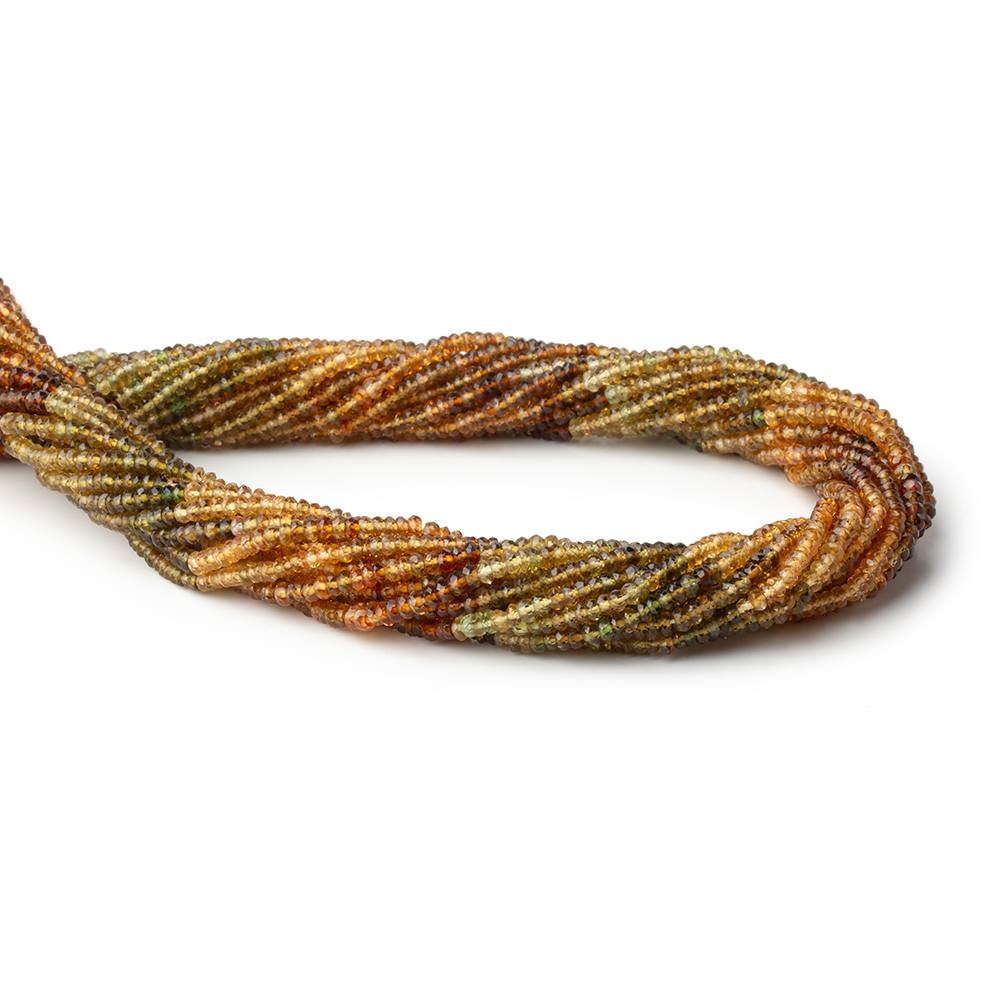 3mm Multi color Tourmaline Faceted Rondelle Beads 14 inch 200 pieces
