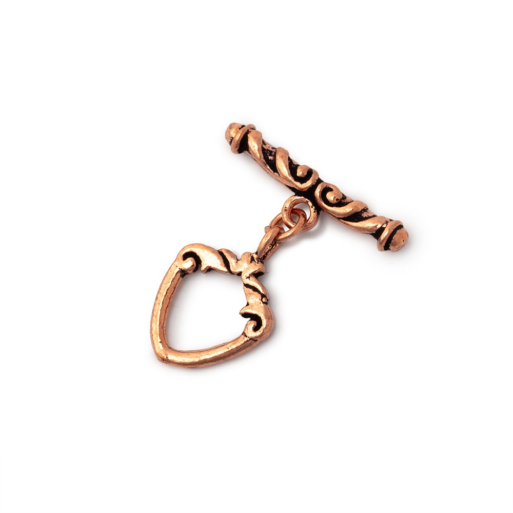 13x18mm Antiqued Copper Toggle Bali Design 1 piece