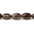 12x9-14x9mm Smoky Quartz Faceted Oval Beads 7.5 inch 14 pieces