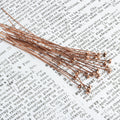 3" length Copper 3 Ball Design Headpin, 22 Guage 22 Pieces