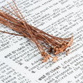3 inch Copper Star Headpin 22 gauge 22 pieces per bag