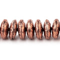 10mm Antiqued Copper Disc Beads 8 inch 48 pieces