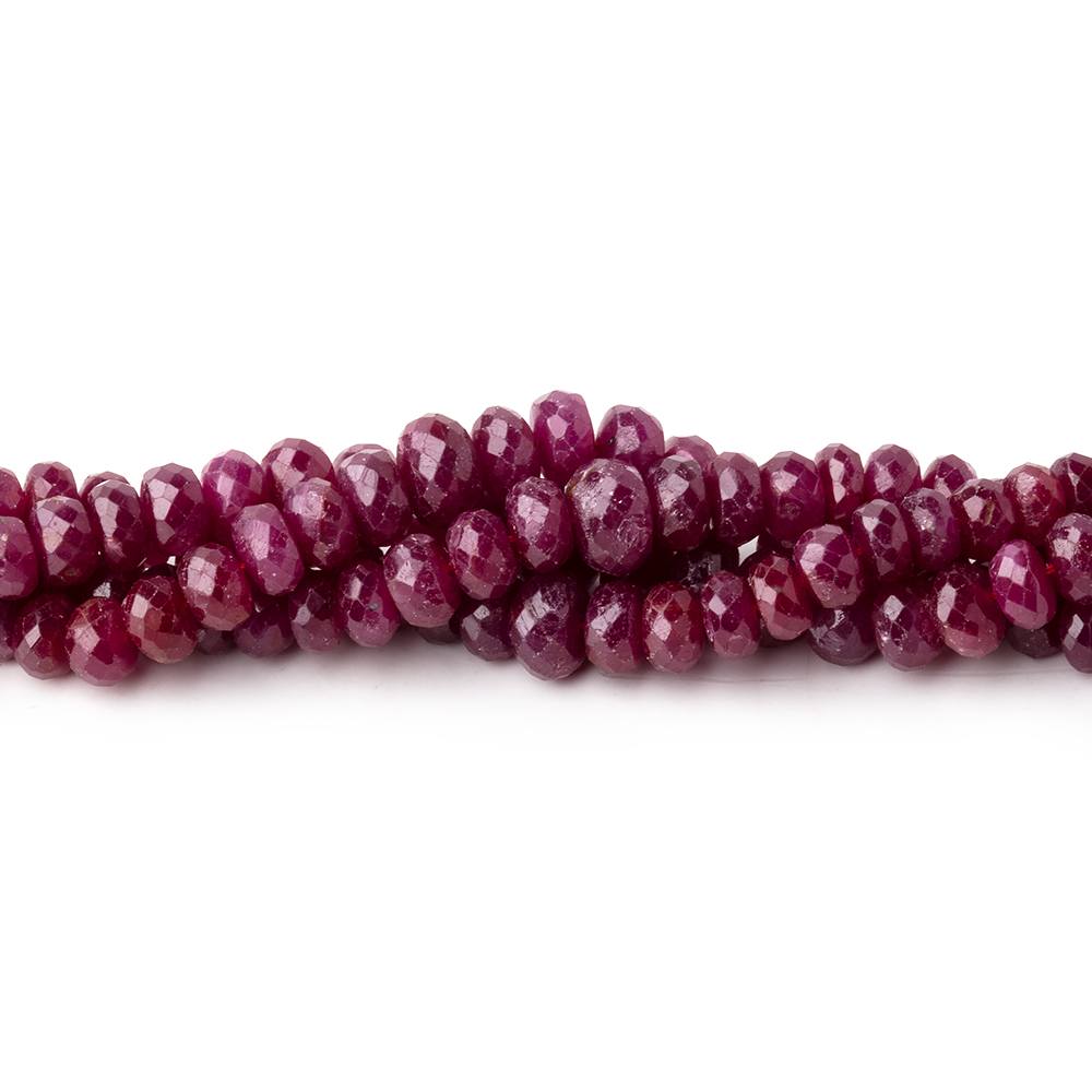 2.5-5.5mm Ruby Faceted Rondelle Beads 18 inch 233 pieces