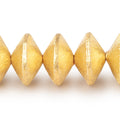 12mm 22kt Gold Plated Copper Disc Brushed Beads 8 inch 26 pieces