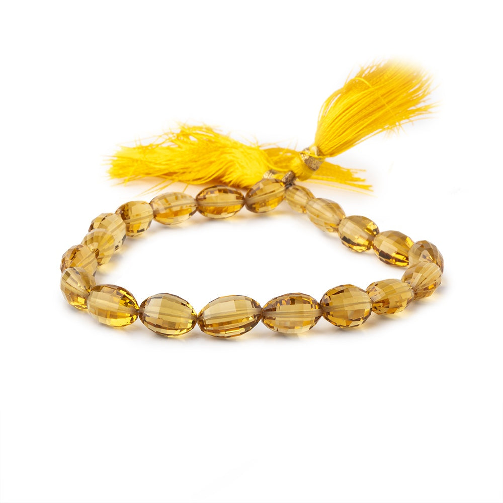 Honey Quartz Faceted Oval Beads 8 inch 18 pieces
