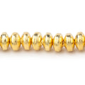 6mm 22kt Gold Plated Copper Disc Beads 8 inch 71 pieces