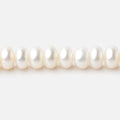6mm White Center Drilled Button Freshwater Pearls 15.75 inch 96 pieces