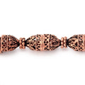 12x10mm Antiqued Copper Filigree Cone 8 inch 18 Beads