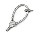 40x17mm Black Gold .925 Silver Pave CZ Lobster Clasp with CZ Ring 1 piece