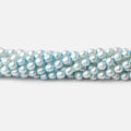 4x3mm Powder Blue Straight Drill Oval Pearl Beads 15 inch 96 pieces