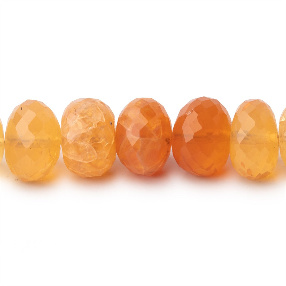 8mm Fire Opal Faceted Rondelle Beads 8 inch 28 pieces A