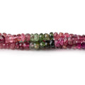 4.5mm Multi Color Tourmaline Faceted Rondelles 15 inches 150 Beads