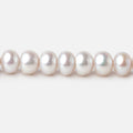 Silver Center Drill Button Freshwater Pearl