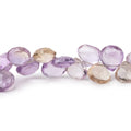 5.5-6.5mm Ametrine Faceted Heart Beads 8 inch 55 pieces