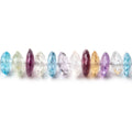 6-7mm Multi Gemstone German Faceted Rondelles 16 inch 150 Beads AAA