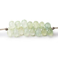 7-8mm Prehnite Tear Drop Briolette Beads 7 inch 61 pieces