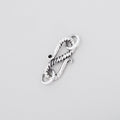16x8mm Antiqued Sterling Silver Twisted S Hook 1 piece