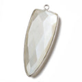 42x16mm Silver .925 Bezel White Moonstone Point 1 ring Pendant 1 piece