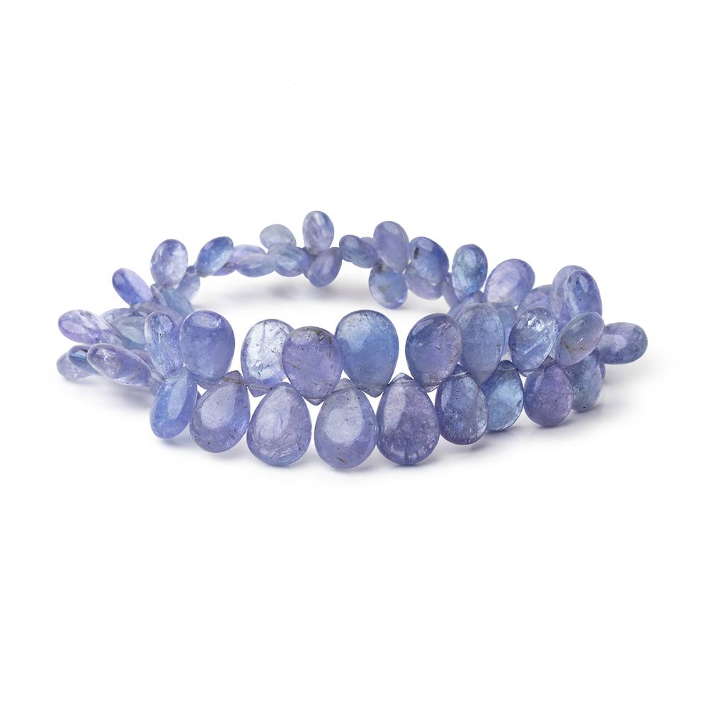 7x5-11x8mm Tanzanite Beads Plain Pear Beads 8 inch 56 pieces A