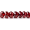 5.5-7mm Mozambique Garnet Faceted Rondelle 16 inch 105 Beads