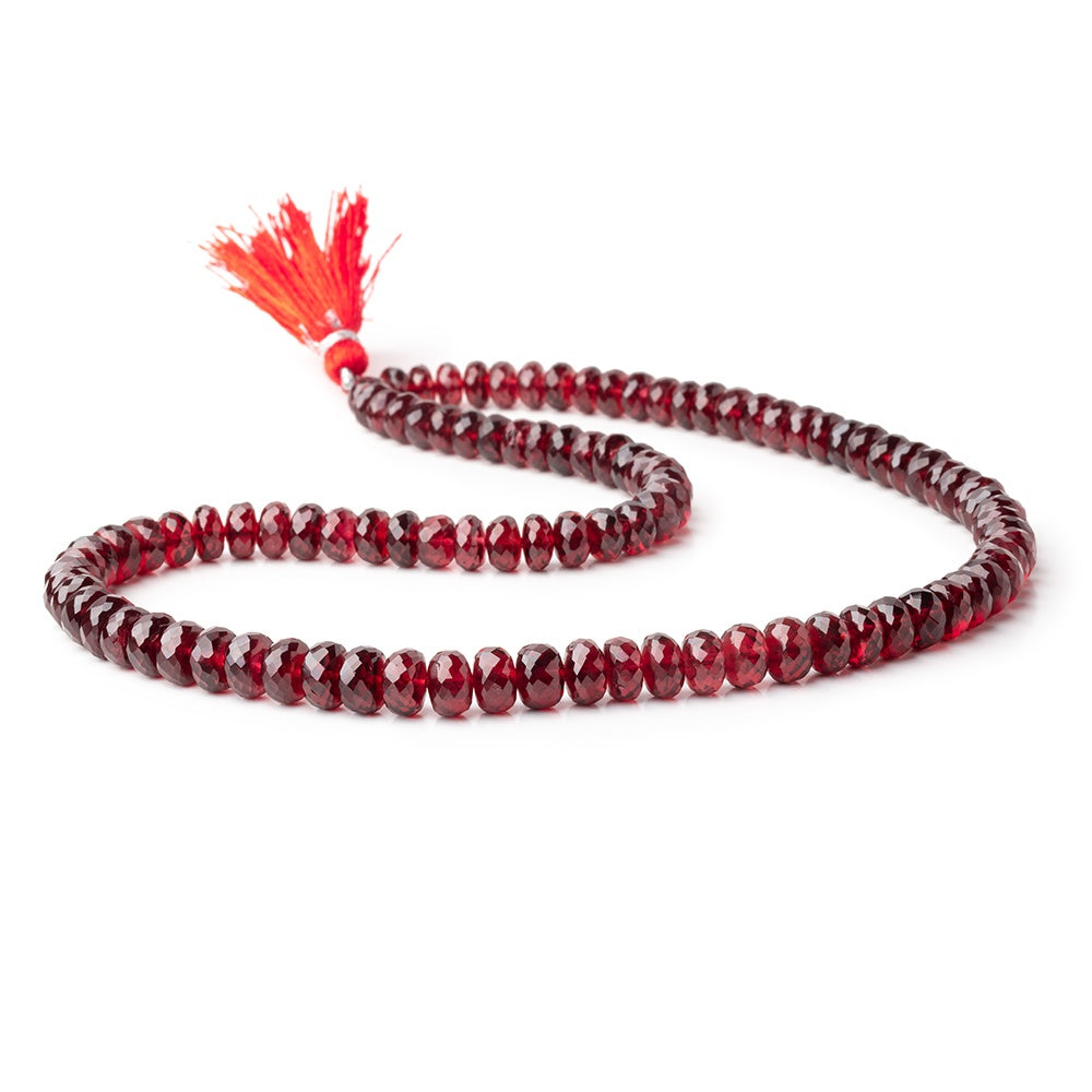 5.5-7mm Mozambique Garnet Faceted Rondelle 16 inch 105 Beads