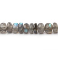 6-7mm  Labradorite Plain Rondelle Beads 9.75 inch 69 pieces