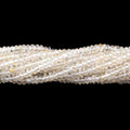 3mm White Topaz Faceted Rondelle Beads 15 inch 220 pieces