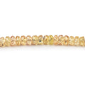 3.5mm Yellow Shongia Sapphire Faceted Rondelle Beads 16 inch 180 pieces