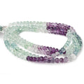 4.5-5mm Mint & Purple Fluorite micro faceted rondelles 16 inch 102 beads AAA