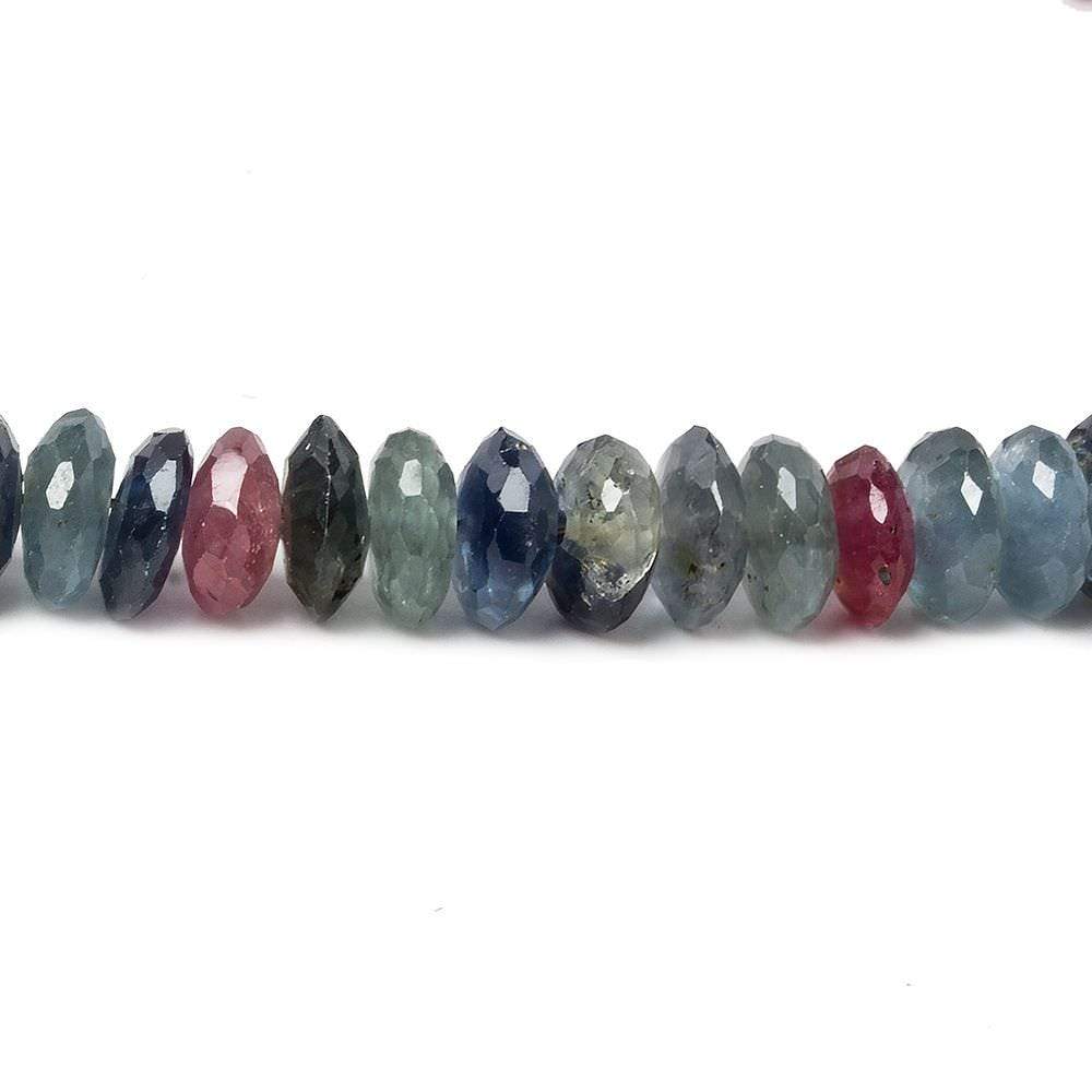4.5-6mm Multi Gemstone German Faceted Rondelle beads 16 inch 160 pieces