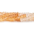 4mm Citrine Faceted Rondelle Beads 14 inch 145 pieces